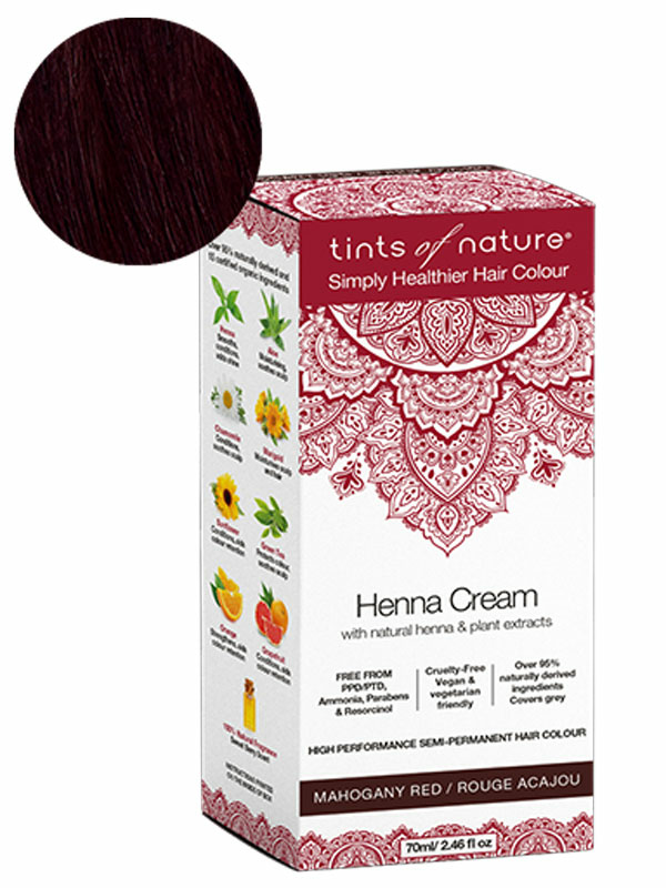 Henna Cream Mahogany Red 70ml (Tints of Nature)
