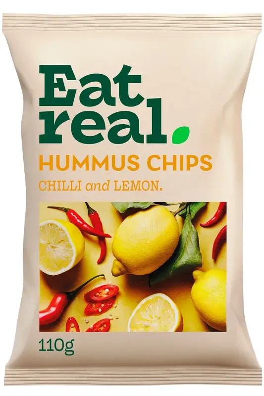 Hummus Chips Lemon Chilli 110g (Eat Real)