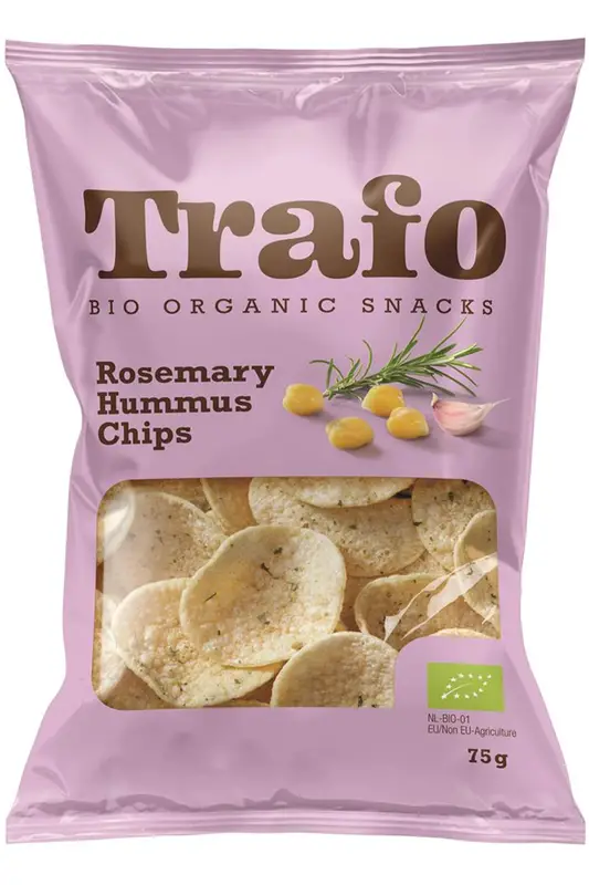 Organic Rosemary Hummus Chips 75g (Trafo)