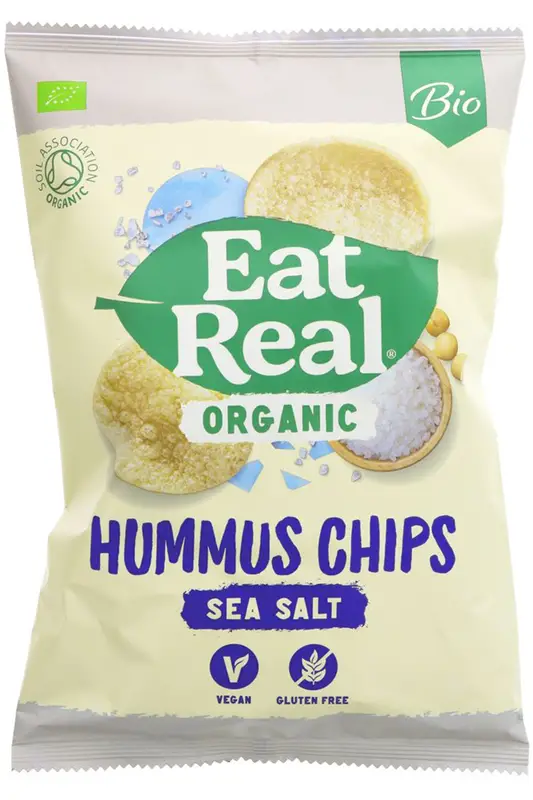 Organic Hummus Chips Sea Salt 100g (Eat Real)