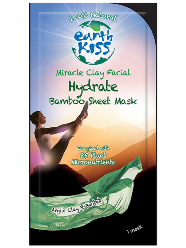 Miracle Clay Facial Hydrate Bamboo Sheet Mask 17g (Earth Kiss)