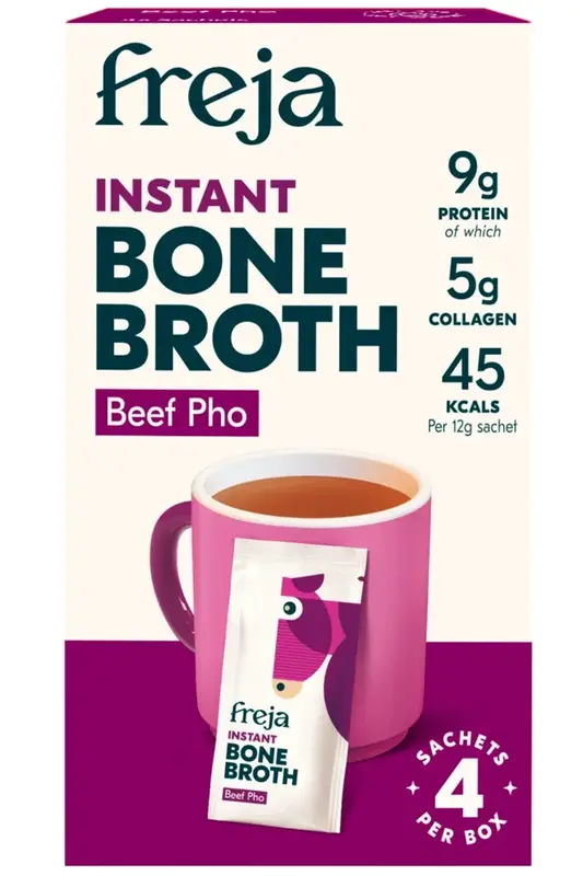 Instant Bone Broth Beef Pho 4 x 12g Sachets (Freja)