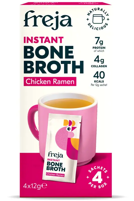 Instant Bone Broth Chicken Ramen 4 x 12g Sachets (Freja)
