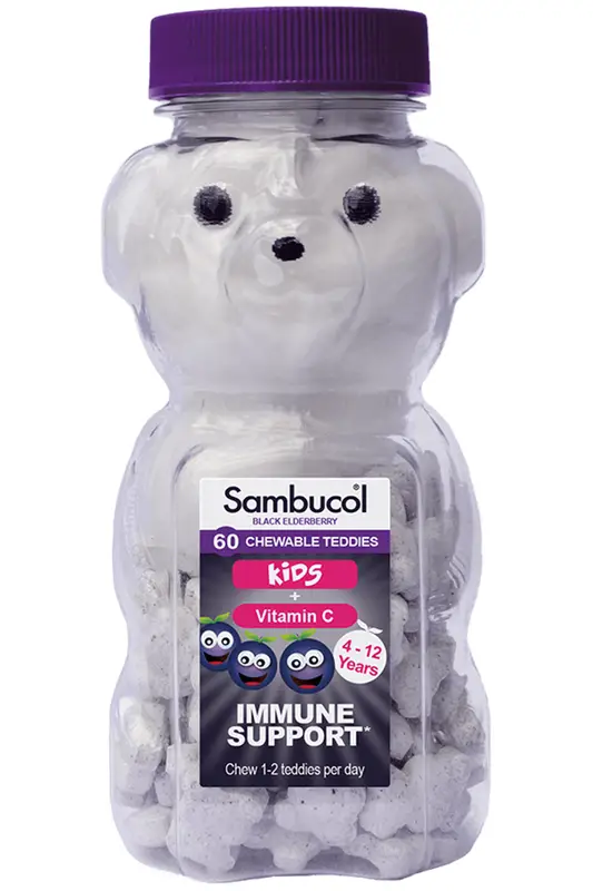 Kids Chewable Teddies x 60 (Sambucol)