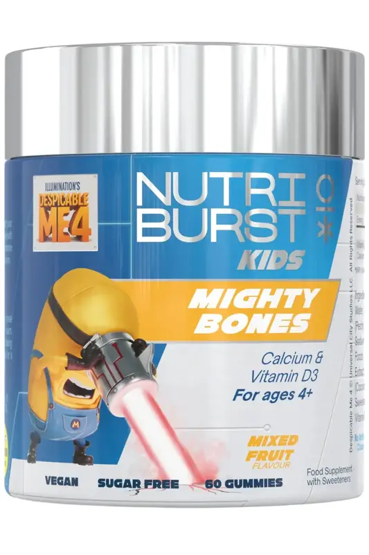 Kids Minions Mighty Bones Calcium & Vitamin D3 60 Gummies (Nutriburst)