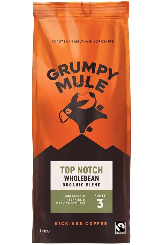 Organic Top Notch Wholebean Blend 1kg (Grumpy Mule)