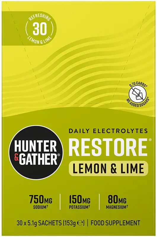Restore Lemon & Lime Electrolyte Sachets x 30 (Hunter and Gather)