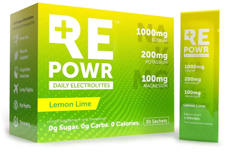 Lemon Lime x 30 Sachets (REPOWR Daily Electrolytes)