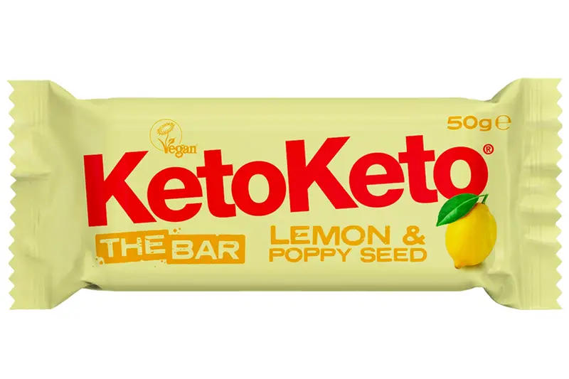 Lemon and Poppy Seed Bar 50g (KetoKeto)