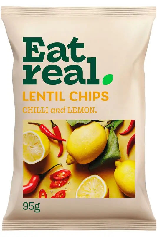 Lentil Chips Chilli & Lemon 95g (Eat Real)