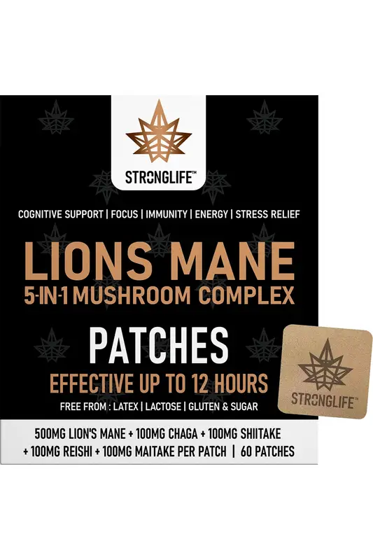 Lions Mane Mushroom 5-in-1 Complex x 60 Patches (Stronglife)