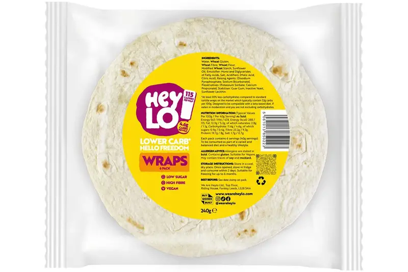 Low-Carb Wraps Pack of 6 x 40g (HeyLO)