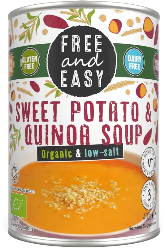 Organic Low Salt Sweet Potato & Quinoa Soup 400g (Free & Easy)