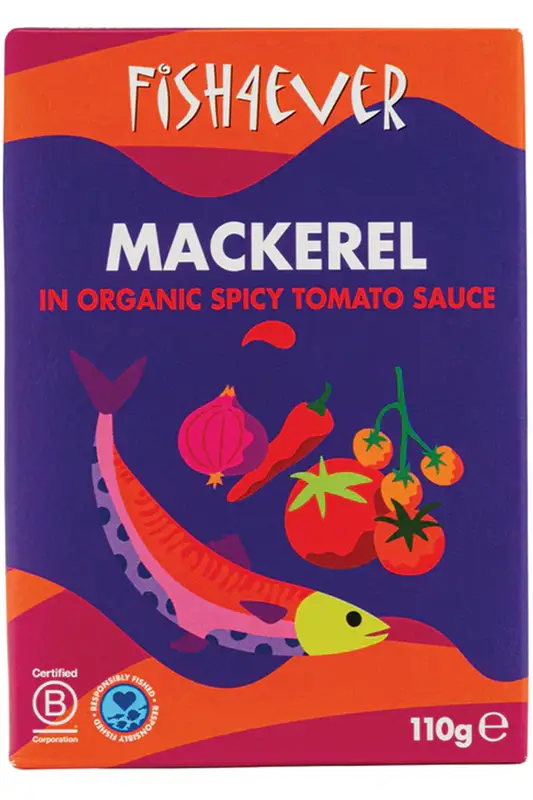 Mackerel Fillets in Spiced Tomato Sauce 120g (Fish4Ever)