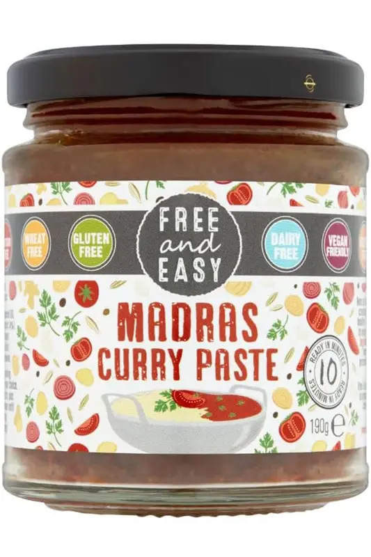 Madras Curry Paste 190g (Free & Easy)