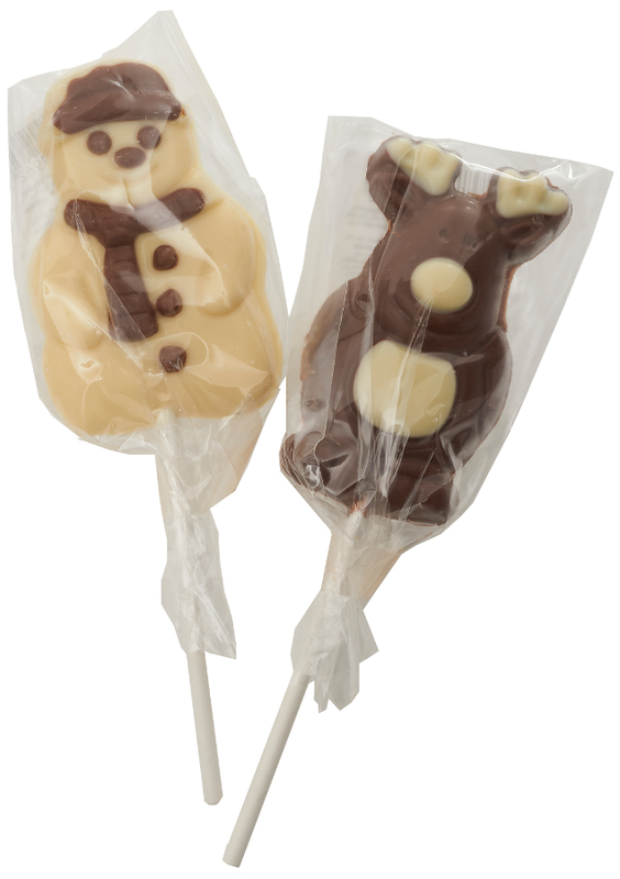 Milk & White Chocolate Festive Lollies 25g (Divine)