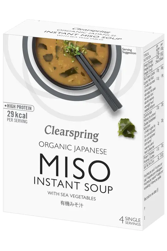 Organic Instant Miso Soup with Sea Vegetables 4x10g (Clearspring)