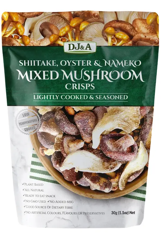 Mixed Mushroom Crisps 30g (DJ&A)