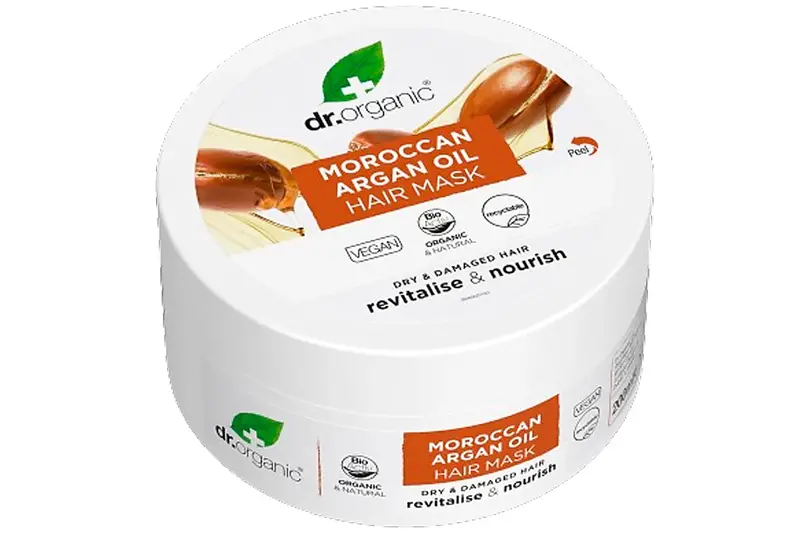Organic Moroccan Argan Oil Hair Mask 200ml (Dr Organic)