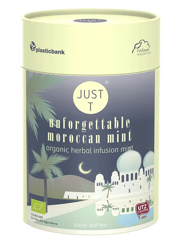 Organic Moroccan Mint Loose Leaf, 80g (Just T)