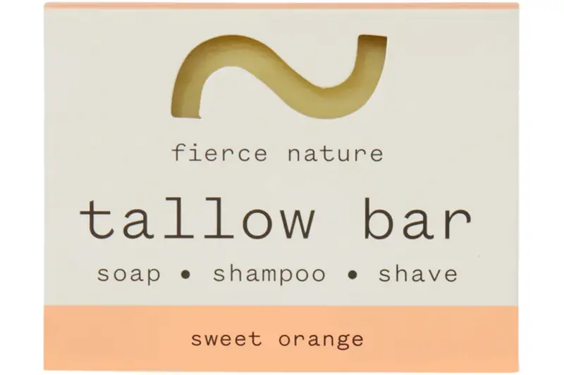 Organic Multi-Use Scented Tallow Bar 80g (Fierce Nature)