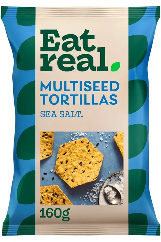 Multiseed Tortilla Sea Salt Chips 160g (Eat Real)