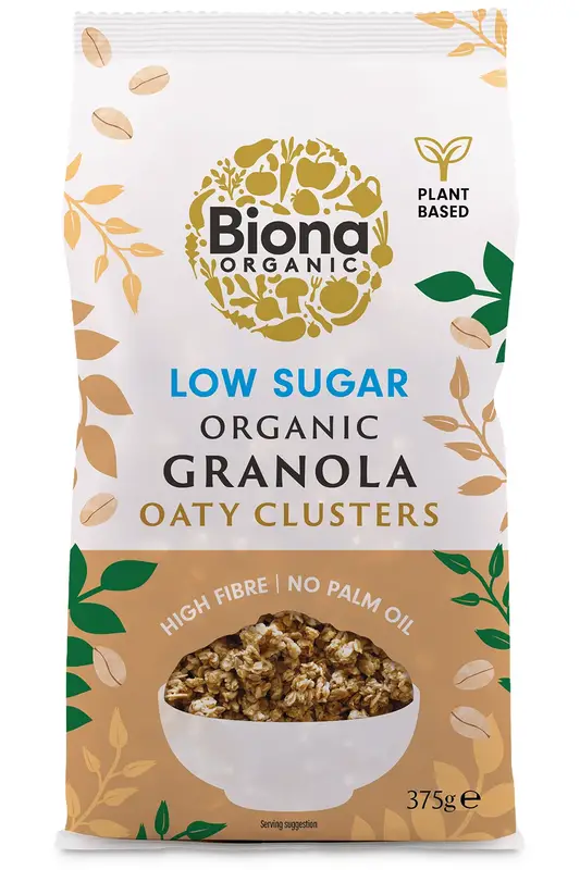 Organic Low Sugar Granola Oaty Clusters 375g (Biona)