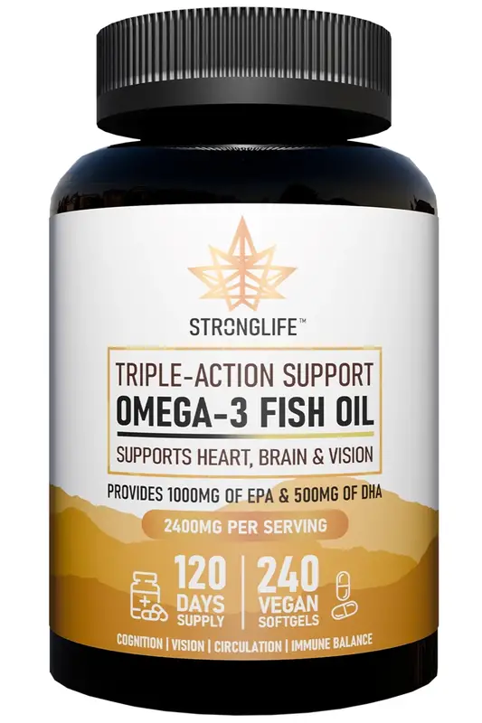 Omega 3 Fish Oil x 240 Softgels (Stronglife)