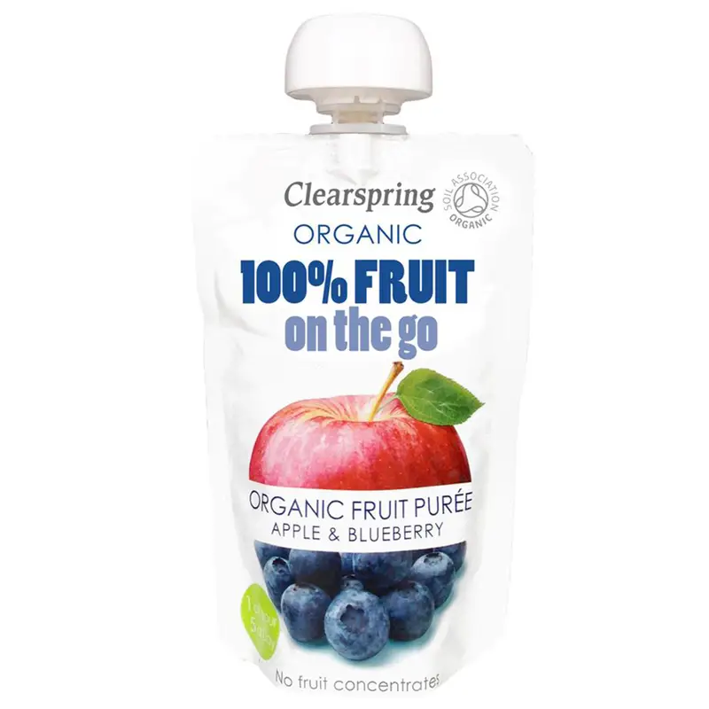 Organic 100% Fruit on the Go Apple & Blueberry 120g (Clearspring)