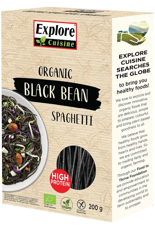 Organic Black Bean Spaghetti 200g (Explore Cuisine)