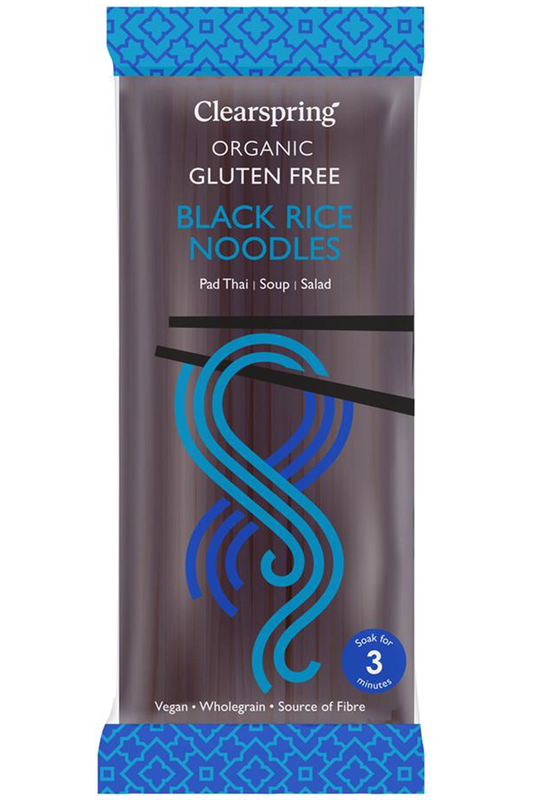 Organic Gluten Free Black Rice Noodles 200g (Clearspring)