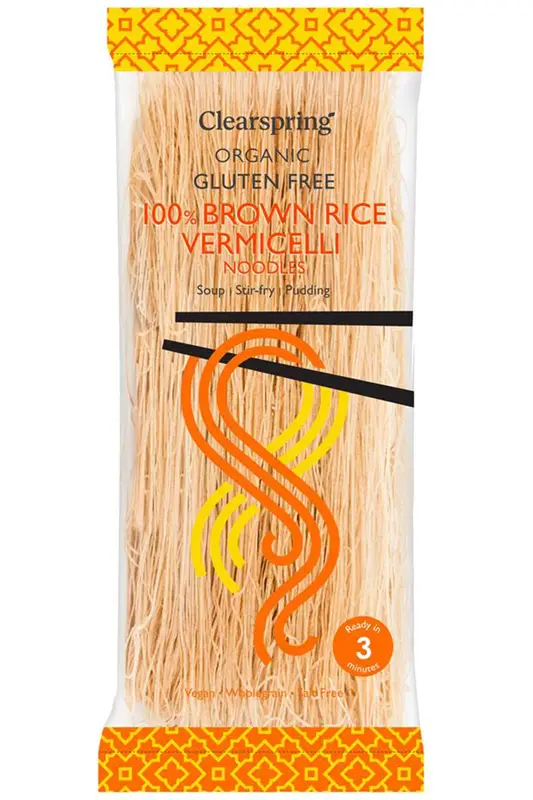 Organic Gluten Free Brown Rice Vermicelli Noodles 180g (Clearspring)