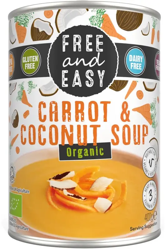 Organic Carrot & Coconut Soup 400g (Free & Easy)