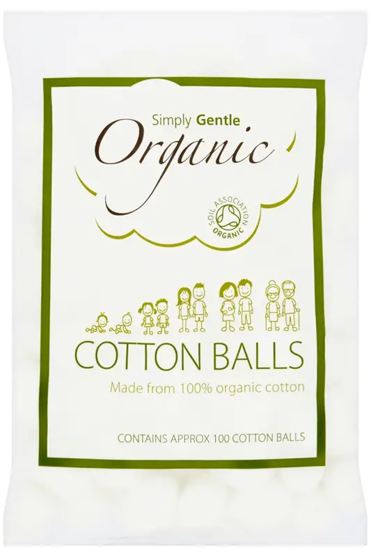 Organic Cotton Balls x 100 (Simply Gentle)