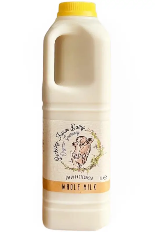 Organic Guernsey Whole Milk 1L (Berkeley Farm Dairy)