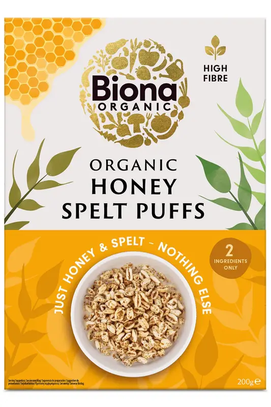 Organic Honey Spelt Puffs 200g (Biona)