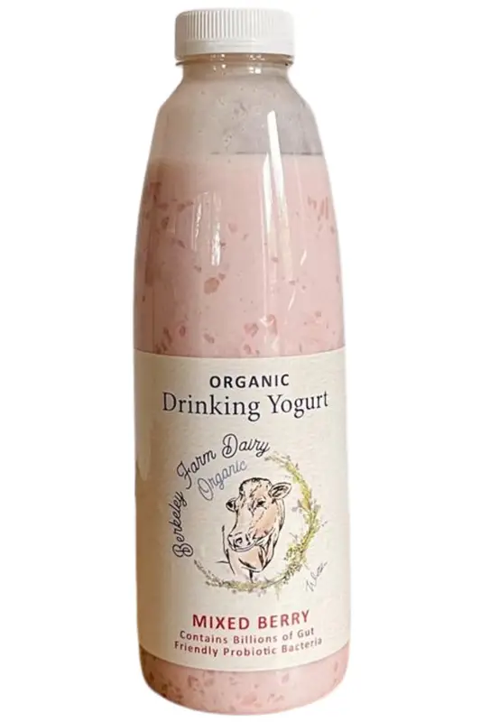 Organic Mixed Berry Drinking Yogurt 750ml (Berkeley Farm Dairy)