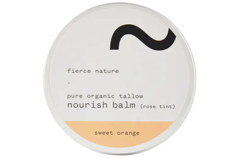Organic Pure Tallow Nourish Balm with Rose Tint 100g (Fierce Nature)