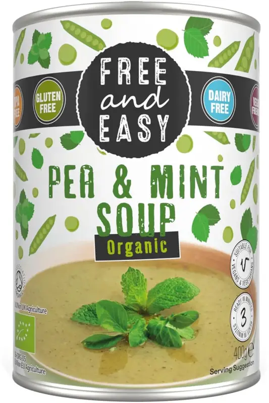 Organic Pea & Mint Soup 400g (Free & Easy)