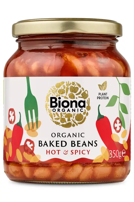 Organic Spicy Baked Beans 350g (Biona)