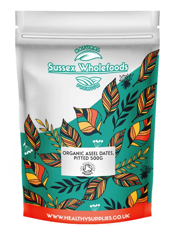 Organic Aseel Dates, Pitted 500g (Sussex Wholefoods)