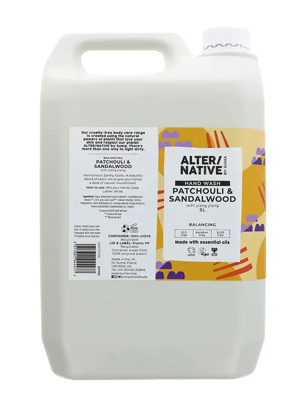 Patchouli and Sandalwood Hand Wash 5L (Alter/Native)