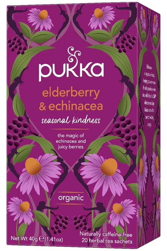 Organic Elderberry & Echinacea Tea 20 x Sachets (Pukka)