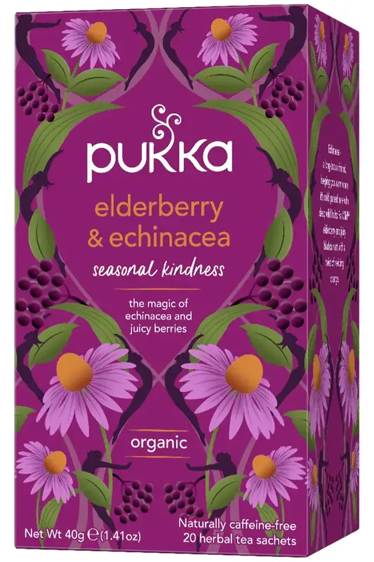 Organic Elderberry & Echinacea Tea 20 x Sachets (Pukka)
