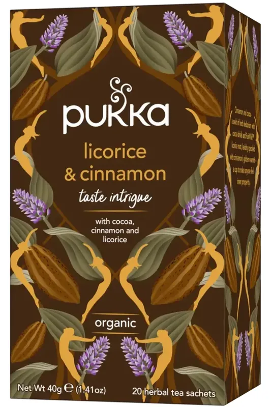 Organic Licorice & Cinnamon Tea 20 x Sachets (Pukka)