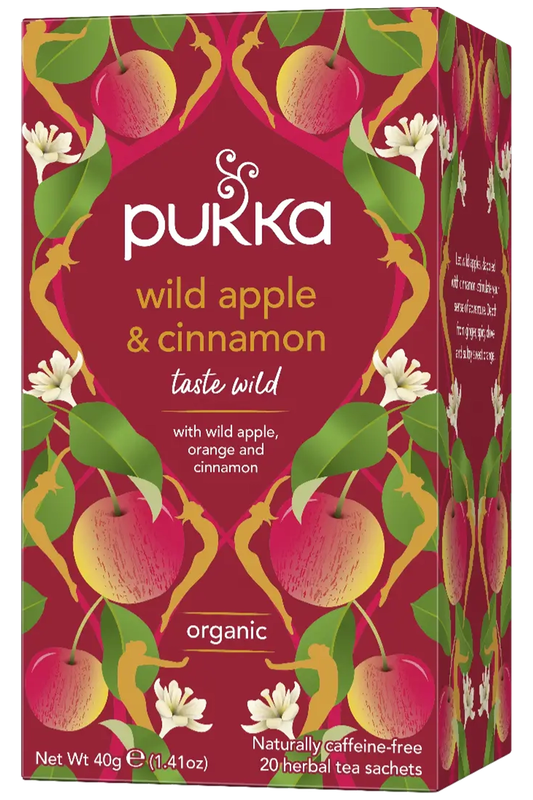 Organic Wild Apple & Cinnamon Tea 20 x Sachets (Pukka)