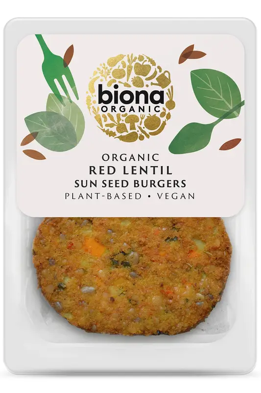 Organic Red Lentil Sun Seed Burger 160g (Biona)