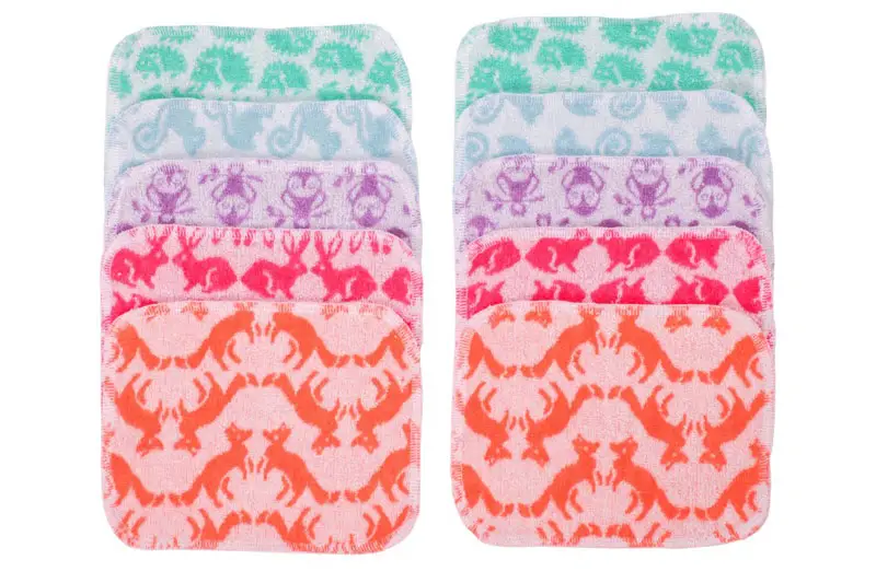 Reusable Baby Wipes - Nature Calls set of 10 (TotsBots)