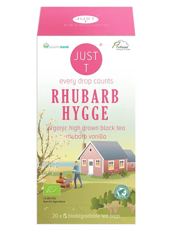 Organic Rhubarb Hygge, 20 bags (Just T)
