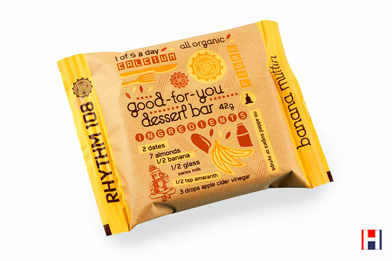 Banana Muffin Dessert Bar, Organic 42g (Rhythm 108)